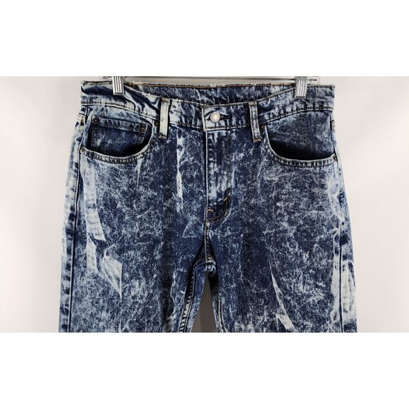 Levis Jeans Mens 32x32 Blue 512 Vintage Stone Wash Tapered Denim - Picture 2 of 12